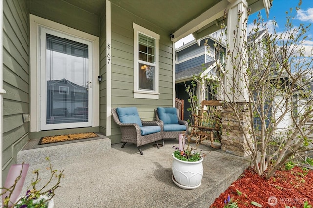 8107 165th Street Ct E, Puyallup, WA 98375 - view of patio / terrace featuring covered porch
