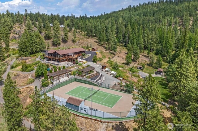 aerial view with a view of trees