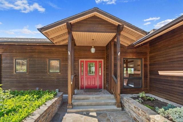 view of doorway to property