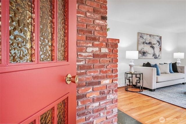 interior details with wood finished floors