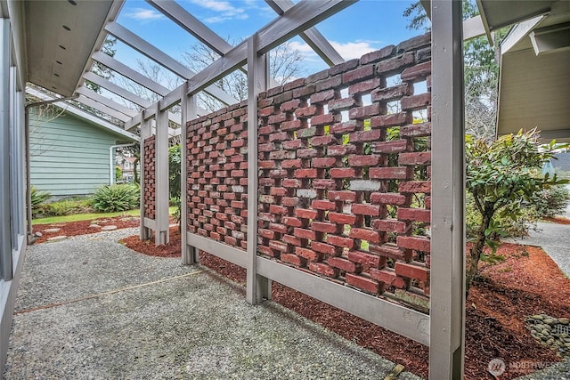 view of patio / terrace with a pergola