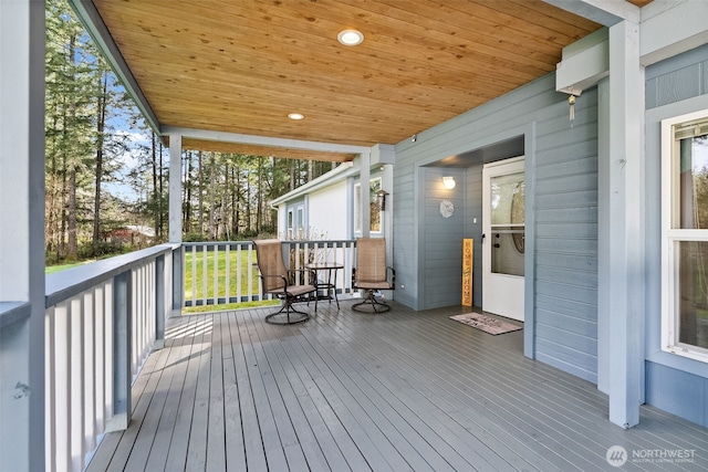 view of wooden deck