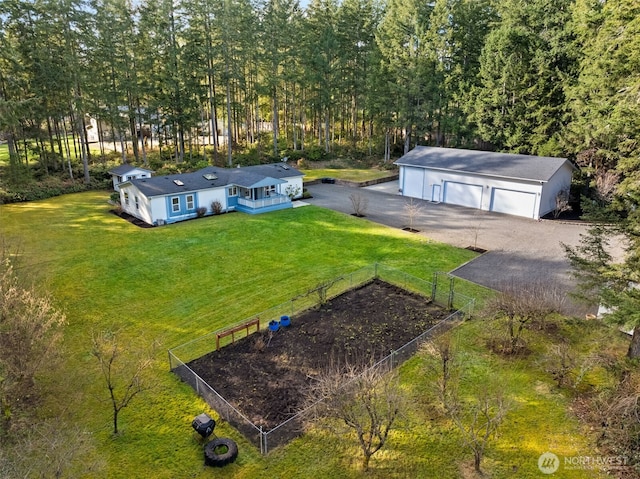 birds eye view of property