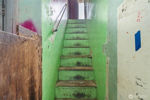 view of stairway