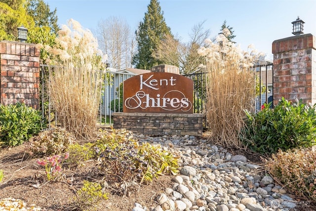 view of community sign