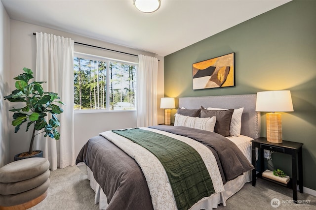 bedroom featuring carpet flooring