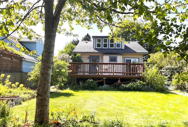 10538 Evanston Ave N, Seattle, WA 98133 - rear view of property with a deck and roof with shingles