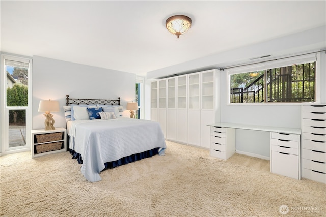 view of carpeted bedroom