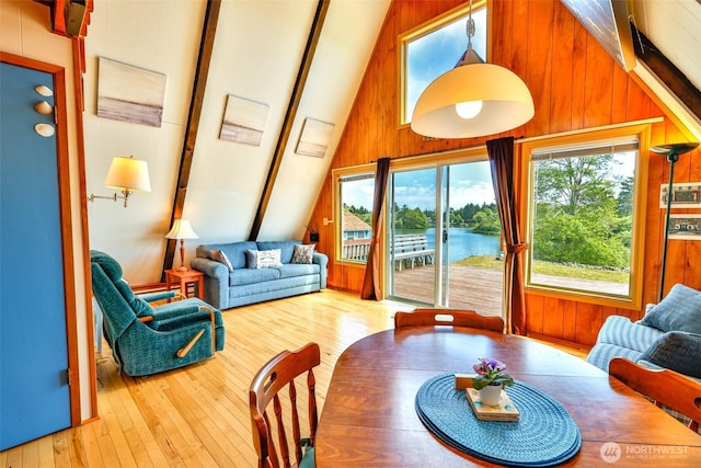 662 Mt Olympus Ave SE, Ocean Shores, WA 98569 - living room with wood walls and wood-type flooring