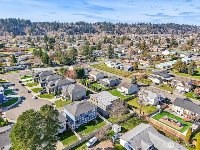 aerial view featuring a residential view