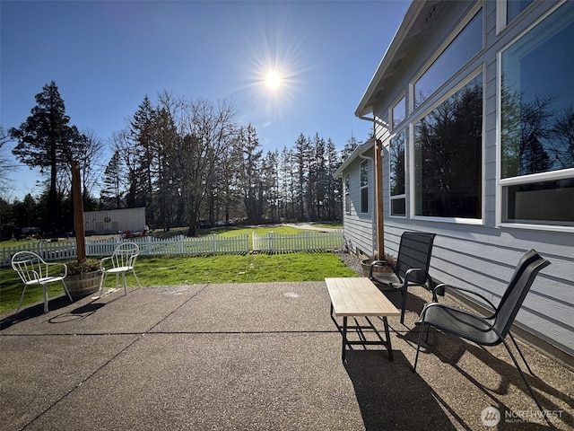 view of patio with fence