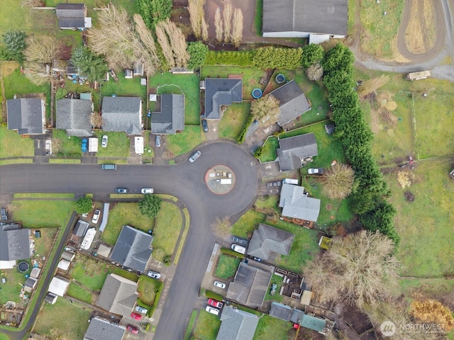 bird's eye view featuring a residential view