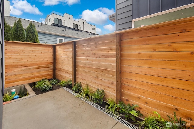 view of patio / terrace with a fenced backyard