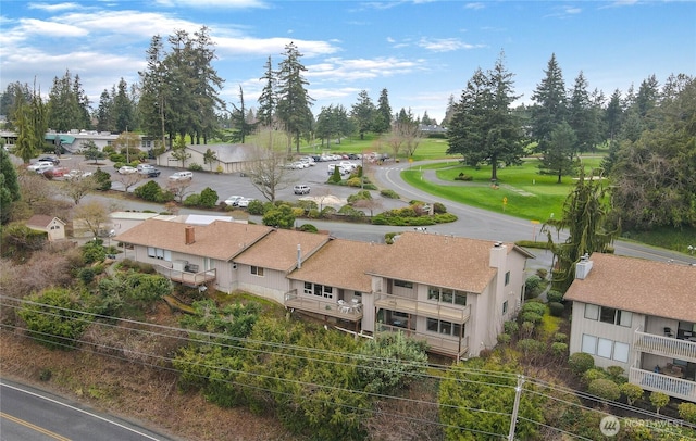 bird's eye view with a residential view