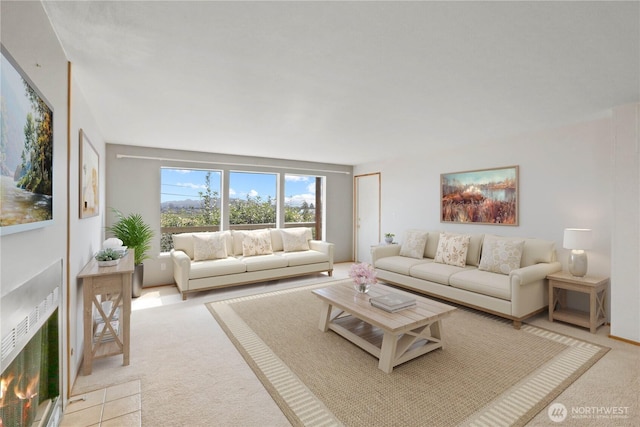 view of carpeted living room