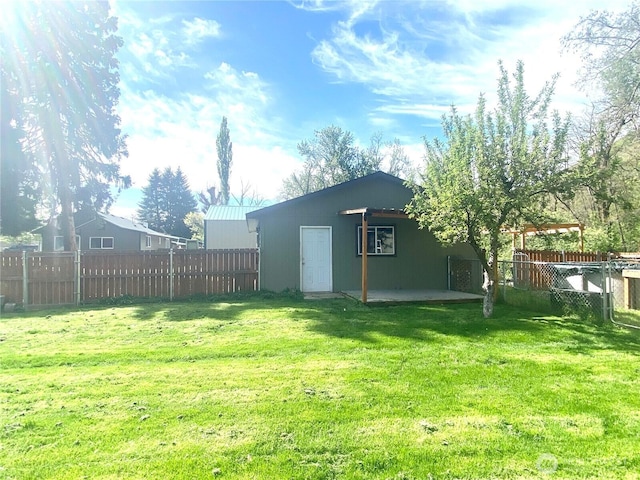 view of outdoor structure with fence