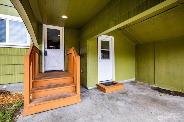 view of doorway to property