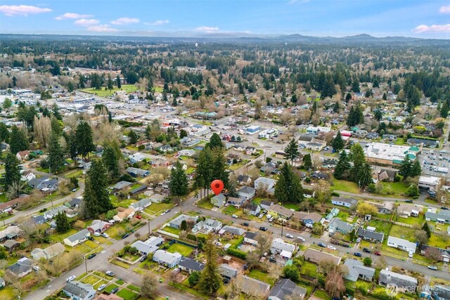 aerial view featuring a residential view