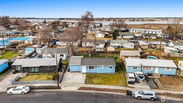 aerial view with a residential view