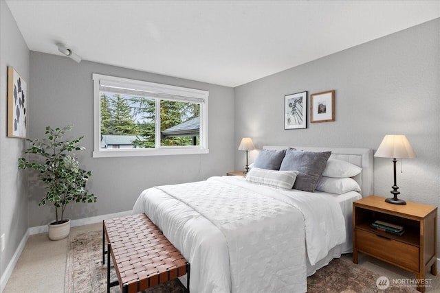 bedroom with baseboards