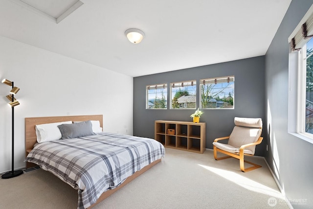 view of carpeted bedroom