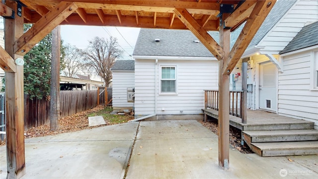 view of patio / terrace with fence