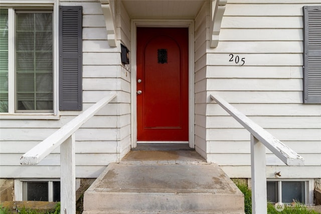 view of doorway to property