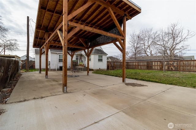 view of patio / terrace with a fenced backyard