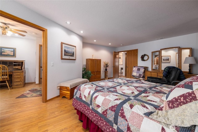 6084 Gartin Pl, Sedro Woolley, WA 98284 - bedroom featuring recessed lighting, light wood finished floors, and a textured ceiling