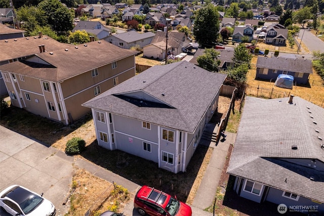 aerial view featuring a residential view