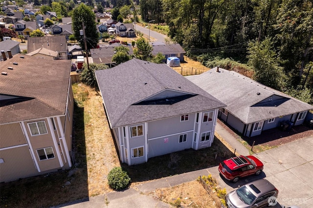 aerial view with a residential view