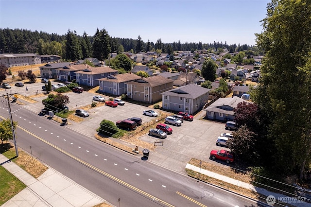 aerial view with a residential view