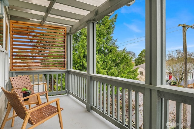 view of balcony