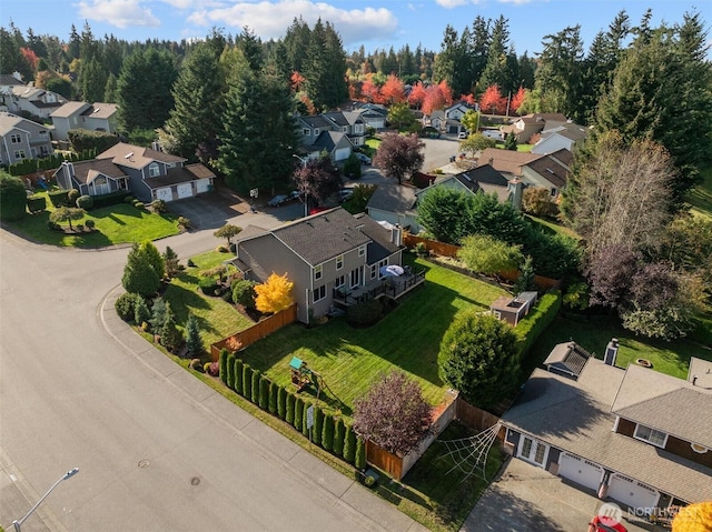 birds eye view of property featuring a residential view