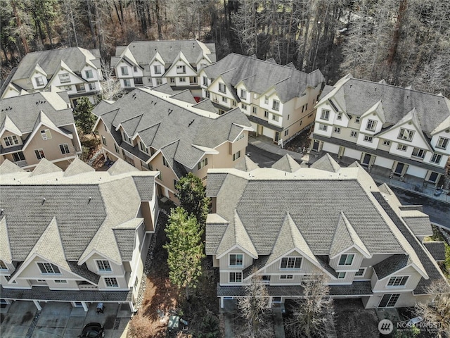 aerial view featuring a residential view