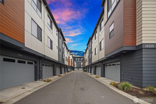 view of road featuring a residential view