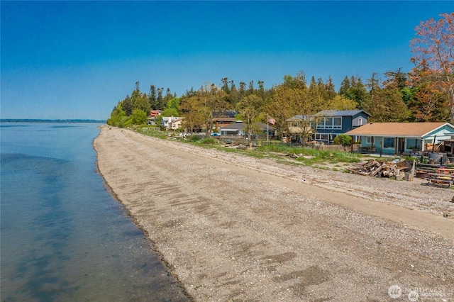 view of street featuring a water view