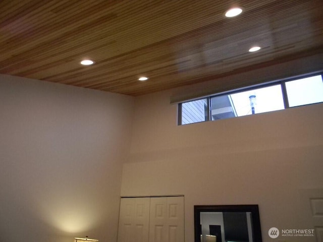 interior space featuring recessed lighting