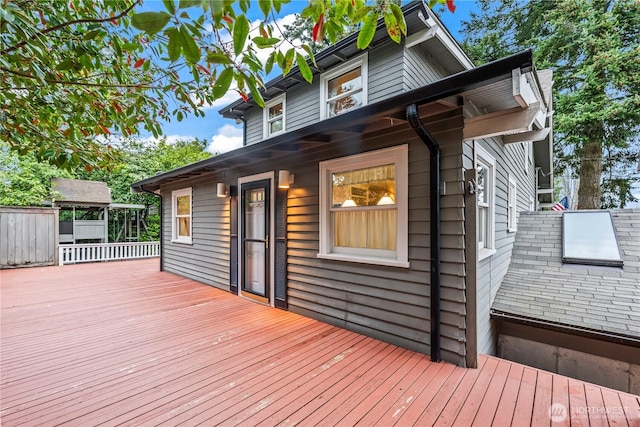 view of wooden deck