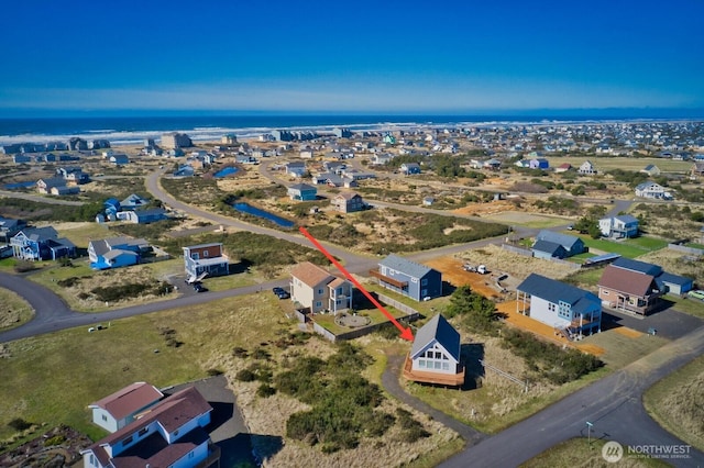 bird's eye view with a residential view