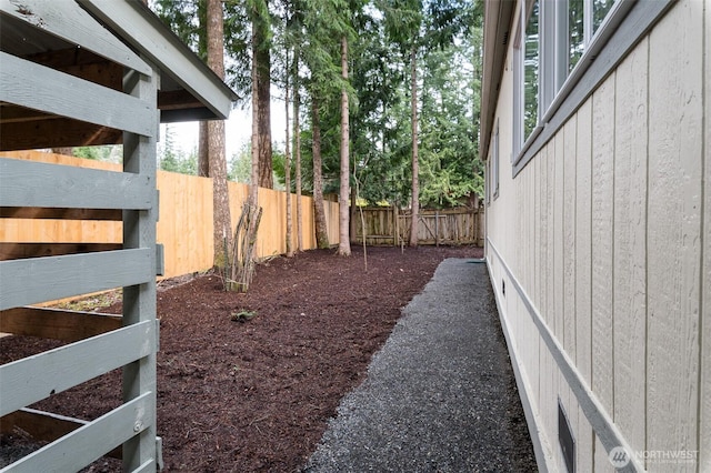 view of yard with fence private yard