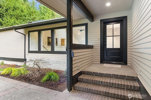 view of doorway to property