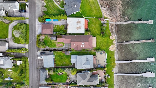 aerial view featuring a residential view