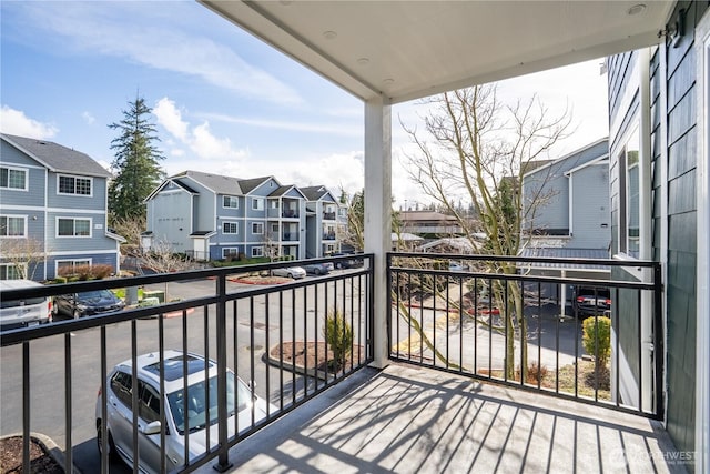 balcony with a residential view