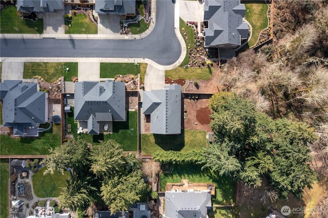 birds eye view of property featuring a residential view