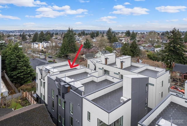 bird's eye view featuring a residential view