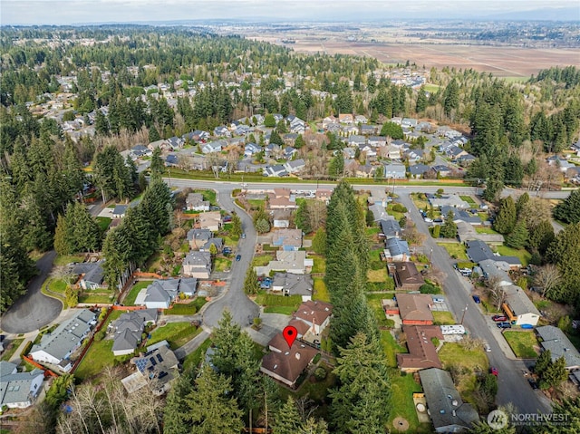 drone / aerial view featuring a residential view