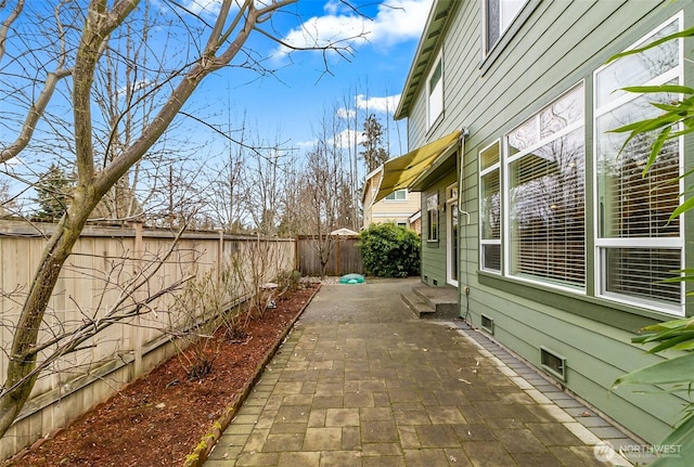 view of patio / terrace with a fenced backyard