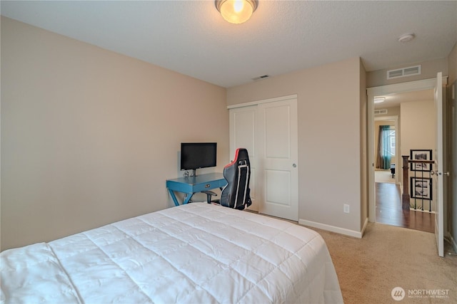 16103 NE 102nd Way, Vancouver, WA 98682 - bedroom with light colored carpet, baseboards, and a closet