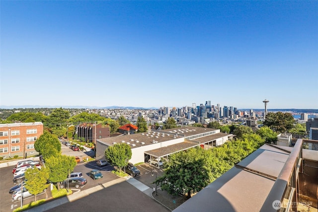 aerial view featuring a view of city